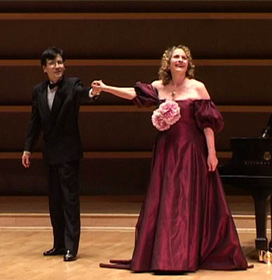 Ken Noda with Hildegard Behrens at the Kimmel Center