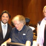 Mario Chang and Emalie Savoy with Maestro James Levine