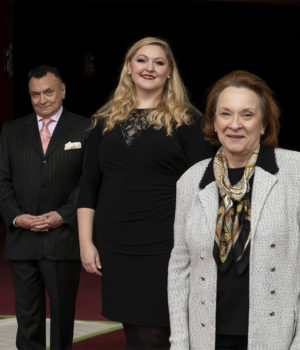 Foundation Chairman Dr. Gaston Ormazabal with 2021 HBF prize winner Jessica Faselt, and Diane Zola, Assistant General Manager, Artistic